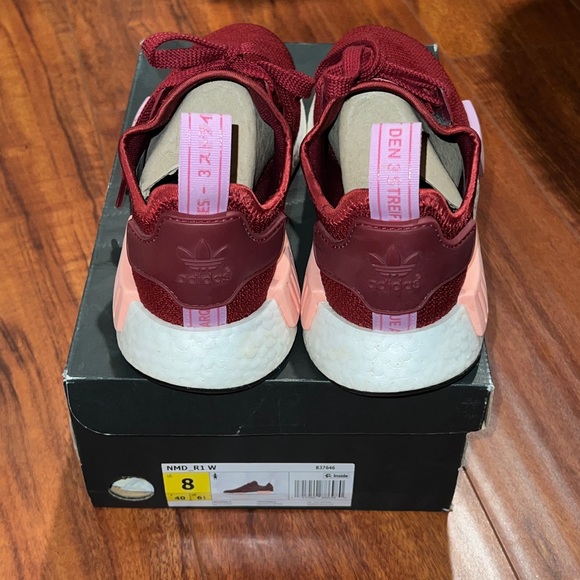 Adidas Originals Women's NMD_R1 Sneaker new burgundy white, purple&coral - Picture 6 of 14